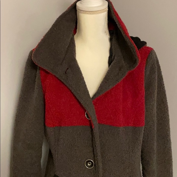 Susan Graver hooded clockblock jacket size M - Picture 2 of 12